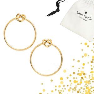 kate spade Loves Me Knot Gold Hoop Earrings